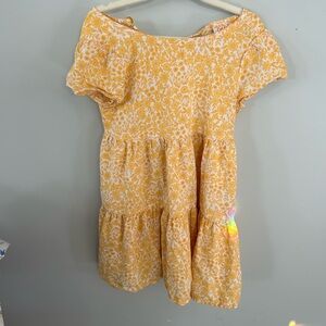 Cat & Jack Yellow Floral Casual Dress